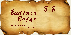 Budimir Bajat vizit kartica